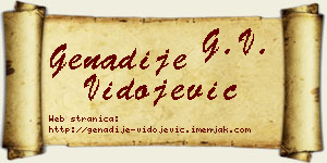 Genadije Vidojević vizit kartica